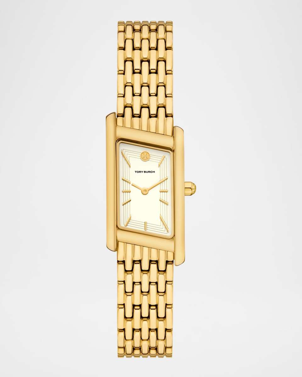 The Eleanor Slanted Two-Hand Gold-Tone Stainless Steel Watch